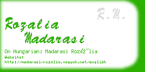 rozalia madarasi business card